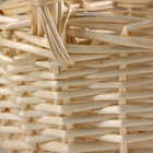 Набор корзин из 3 шт, D33x17xH40см, белый, ива - фото 23825413