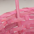 Набор корзин из 3 шт, D21х10хH36см, розовый, бамбук - Фото 4