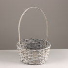 Набор корзин из 3 шт, D21х10хH36см, серый, бамбук - фото 23825435