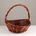 Набор корзин из 3 шт, 37x34x14,5/12xH34 см, коричневый, ива - фото 23825447