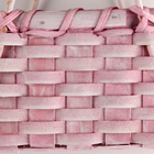 Корзина плетёная, 24х10,5х34 см, розовый - Фото 4