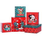 Набор коробок 5 в 1 "С Новым Годом!", Disney зелено-красная - фото 321236589