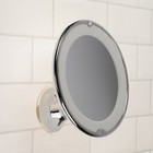 Зеркало Luazon KZ- 13, подсветка, настенное, 18 диодов, 3 режима свечения, от батареек 3×ААА - Фото 3