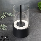 Биокамин настольный с камнями,14×30 см, с пламегасителем, чёрный - Фото 3