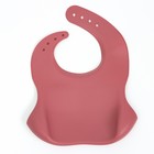 Нагрудник для кормления детский, силиконовый, Mum&baby, 23х4х29, вишневый - Фото 7