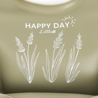 Нагрудник для кормления детский M&B, силиконовый, 23×4×29, зеленый 10101215