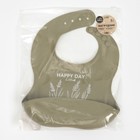 Нагрудник для кормления детский M&B, силиконовый, 23×4×29, зеленый 10101215