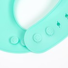 Нагрудник для кормления детский Крошка Я, силиконовый, 23×4×29, бирюзовый - Фото 4