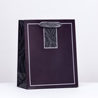 Пакет подарочный "Текстура" темно-бордовый, 18 х 22,3 х 10 см - фото 321178787