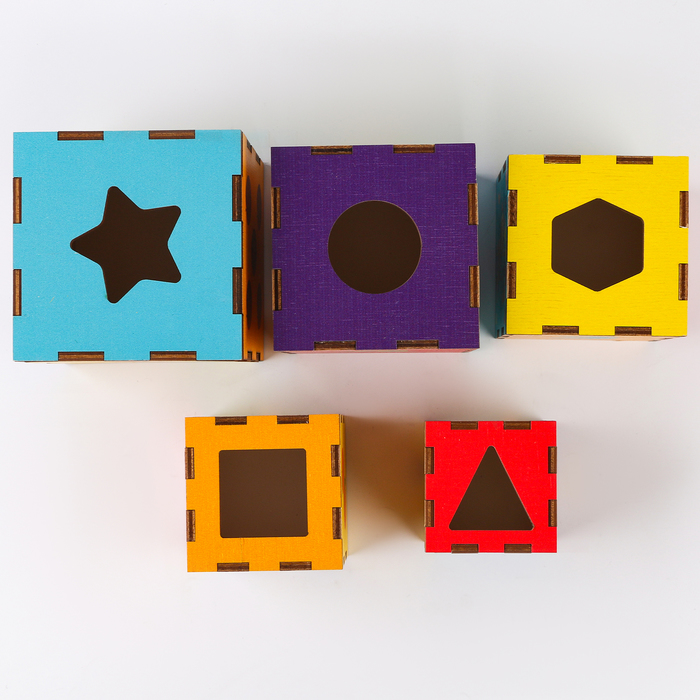 Умные кубики «Весёлый Цирк» 3 в 1 кубики, сортер, пирамидка - фото 1906643979