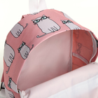 Рюкзак школьный на молнии, наружный карман, цвет розовый - фото 11198993