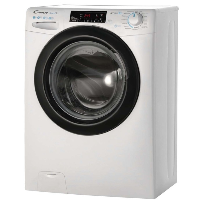 Стиральная машина Candy Smart Pro CSO4 107TB1/2-07, класс А, 1000 об/м, до 7кг, бело-черная - Фото 1