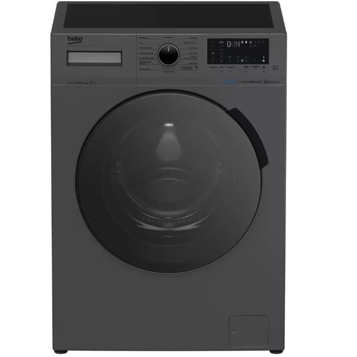 Стиральная машина Beko WSPE6H612A, класс А, 1200 об/мин, до 6.5 кг, с паром, черная - Фото 1