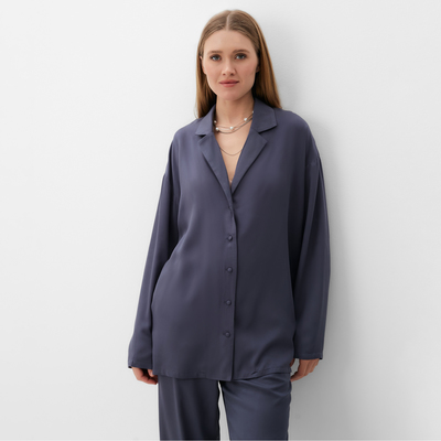 Костюм женский (рубашка, брюки) MINAKU: Casual Collection, размер 50, цвет графит