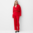 Костюм женский (рубашка , брюки) MINAKU:Casual Collection цвет красный, размер 46 - Фото 4