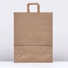 Пакет бумажный крафт, плоская ручка 35×15×45 см, 90 г/м² - Фото 3