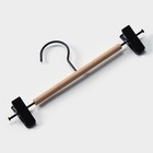 Вешалка для брюк и юбок LaDо́m Laconique, 28×11.5×2.8 см, с зажимами, чёрная - Фото 3