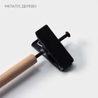 Вешалка для брюк и юбок LaDо́m Laconique, 28×11.5×2.8 см, с зажимами, чёрная - Фото 2