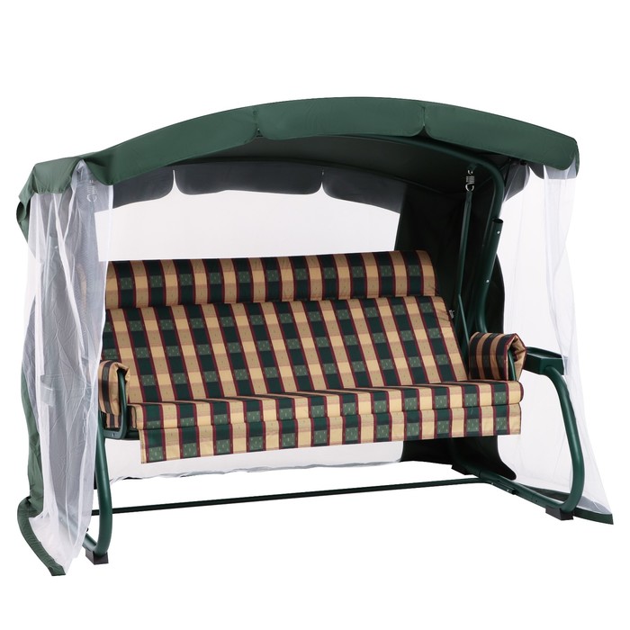 Качели садовые "Мерида Премиум", 237 х 136 х 172 см, макс. нагрузка 350 кг, цвет зеленый - Фото 1