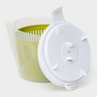 Центрифуга для сушки зелени Доляна Fresh cook, 2 л, пластик, цвет бело-зелёный - Фото 5