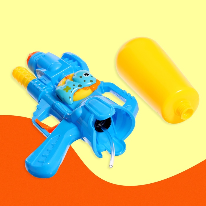 Водный пистолет «Дружелюбный динозавр», с накачкой, 35 см., цвет МИКС - фото 1908088724