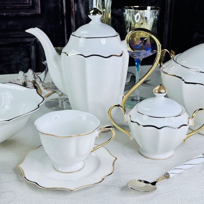 Чайный сервиз Lenardi Magnolia Gold, 14 предметов - Фото 1