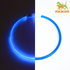 Ошейник - кольцо с подсветкой, зарядка от USB, до 70 см, 3 режима свечения, голубой - фото 9473494