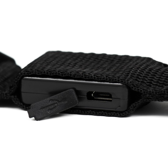 Ошейник с подсветкой, зарядка от USB, размер S, ОШ 34-41 см, 3 режима, черный