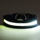 Ошейник с подсветкой, зарядка от USB, размер M, ОШ 37-46 см, 3 режима, черный - Фото 4