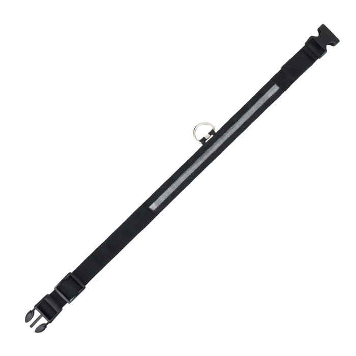 Ошейник с подсветкой, зарядка от USB, размер XL, ОШ 42-56 см, 3 режима, черный