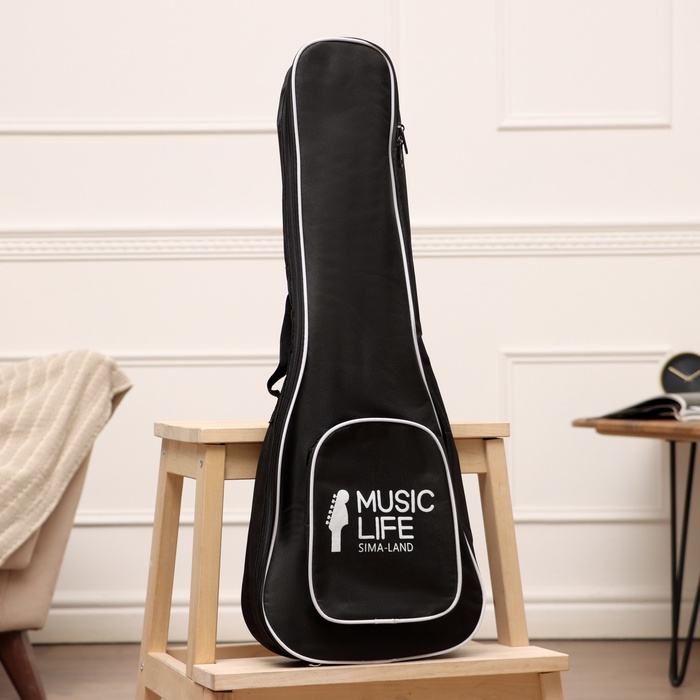 Чехол для укулеле Music Life, премиум, с накладным карманом, 67 х 25 х 8,5 см