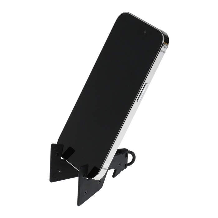 Подставка для телефона LuazON, брелок, складная, чёрная - фото 51535153
