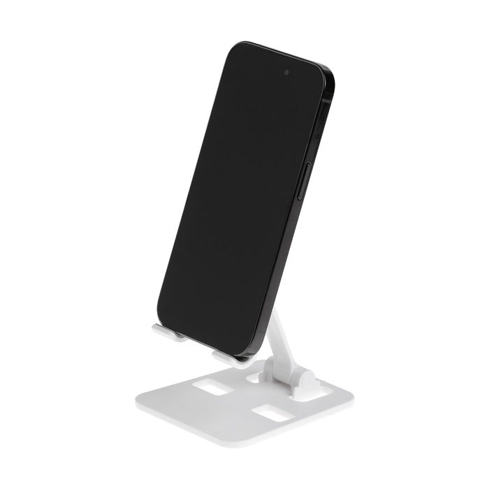 Подставка для телефона LuazON, складная, регулируемая, резиновые вставки, белая