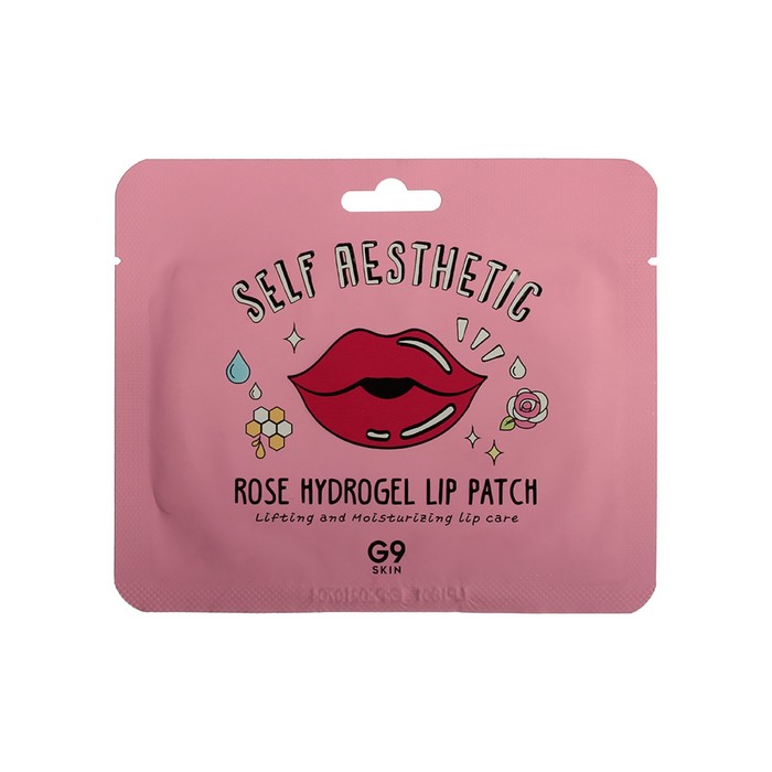 Патчи для губ гидрогелевые с экстрактом розы G9 Rose Hydrogel Lip Patch 3гр