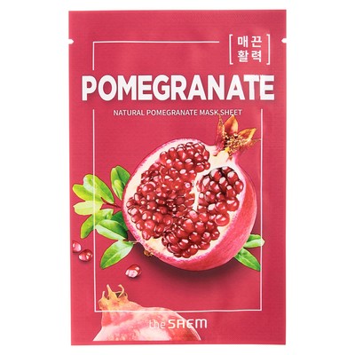 Маска для лица тканевая The Saem Natural Mask Sheet Pomegranate, 21 мл