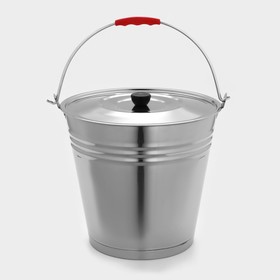 {{photo.Alt || photo.Description || 'УЦЕНКА Ведро из нержавеющей стали с крышкой, 16 л, d=34 см, AISI 201'}}