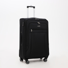 Чемодан большой 28" на молнии Goran Tomp, с расширением, кодовый замок, цвет чёрный - фото 23835260