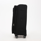 Чемодан большой 28" на молнии Goran Tomp, с расширением, кодовый замок, цвет чёрный - фото 23835262