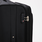Чемодан большой 28" на молнии Goran Tomp, с расширением, кодовый замок, цвет чёрный - фото 23835263