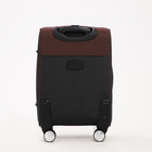 Чемодан малый 20" на молнии Goran Tomp, с расширением, кодовый замок, цвет коричневый - фото 23835274