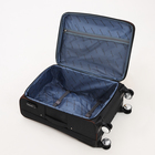 Чемодан малый 20" на молнии Goran Tomp, с расширением, кодовый замок, цвет коричневый - фото 23835276