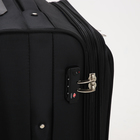 Чемодан средний 24" на молнии Goran Tomp, с расширением, кодовый замок, цвет чёрный - фото 23835290