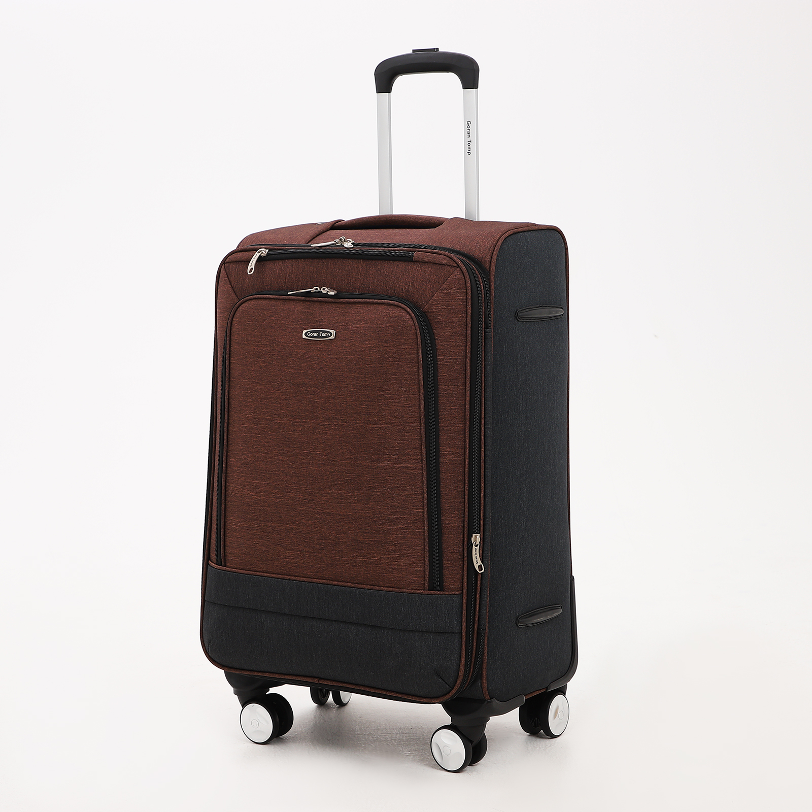 Чемодан средний 24" на молнии Goran Tomp, с расширением, кодовый замок ...