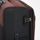 Чемодан средний 24" на молнии Goran Tomp, с расширением, кодовый замок, цвет коричневый - фото 23835308