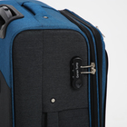 Чемодан средний 24" на молнии Goran Tomp, с расширением, кодовый замок, цвет синий - фото 23817608