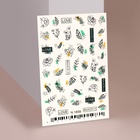 Слайдер - дизайн для ногтей «Папоротник», цвет чёрный/зелёный - фото 321180077