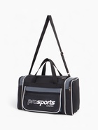 Сумка спортивная на молнии, 3 кармана, длинный ремень, чёрная/серая - Фото 2