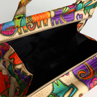 Сумка дорожная на молнии, наружный карман, длинный ремень, разноцветная - Фото 3