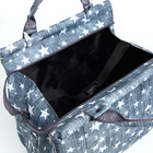 Сумка дорожная на молнии, наружный карман, длинный ремень, цвет голубой - фото 23825715