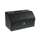 Органайзер кофр в багажник, 55 х 30 х 31 см, экокожа, черный-синий - Фото 2
